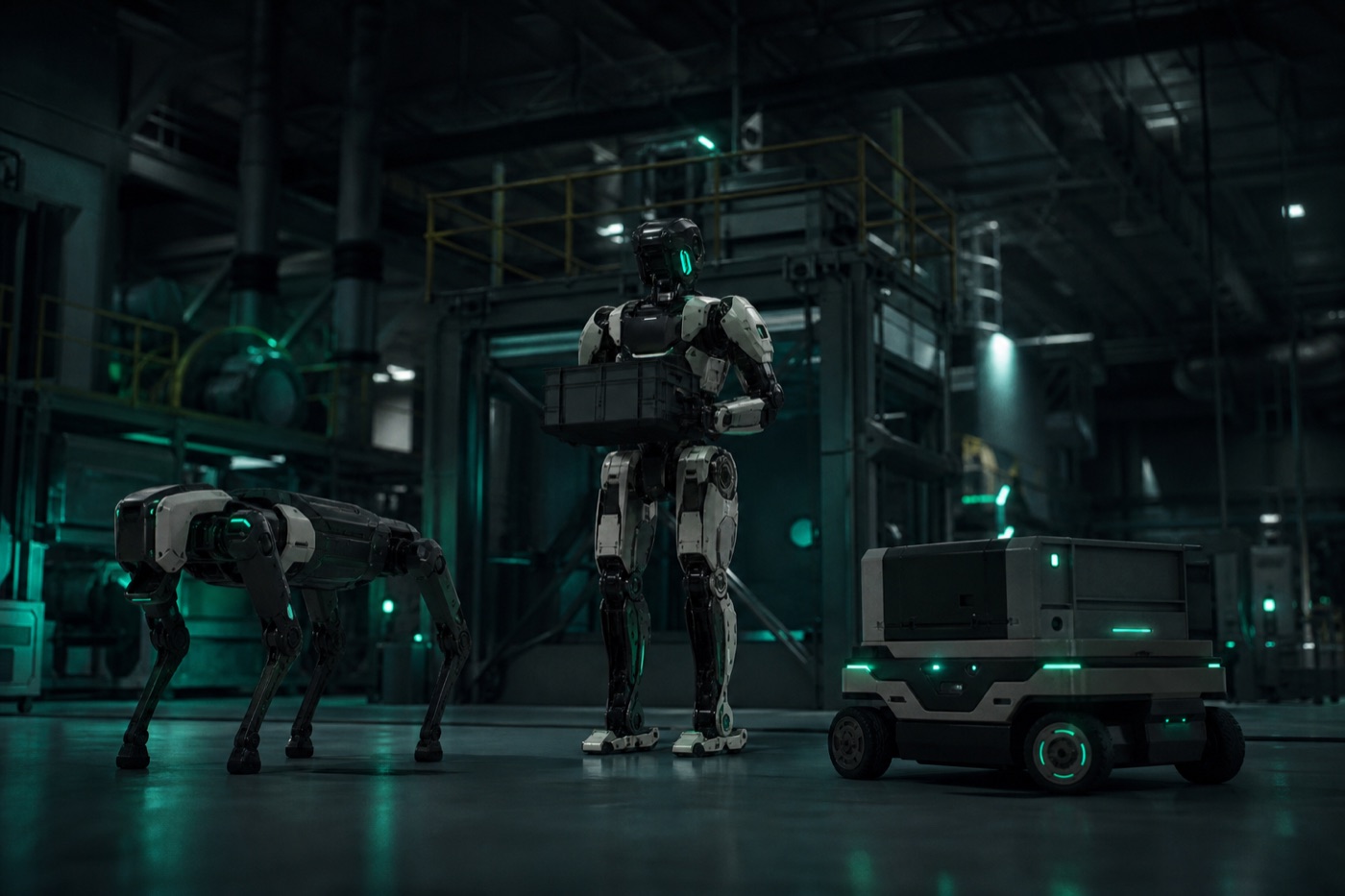 Mixed fleet of generic industrial robots